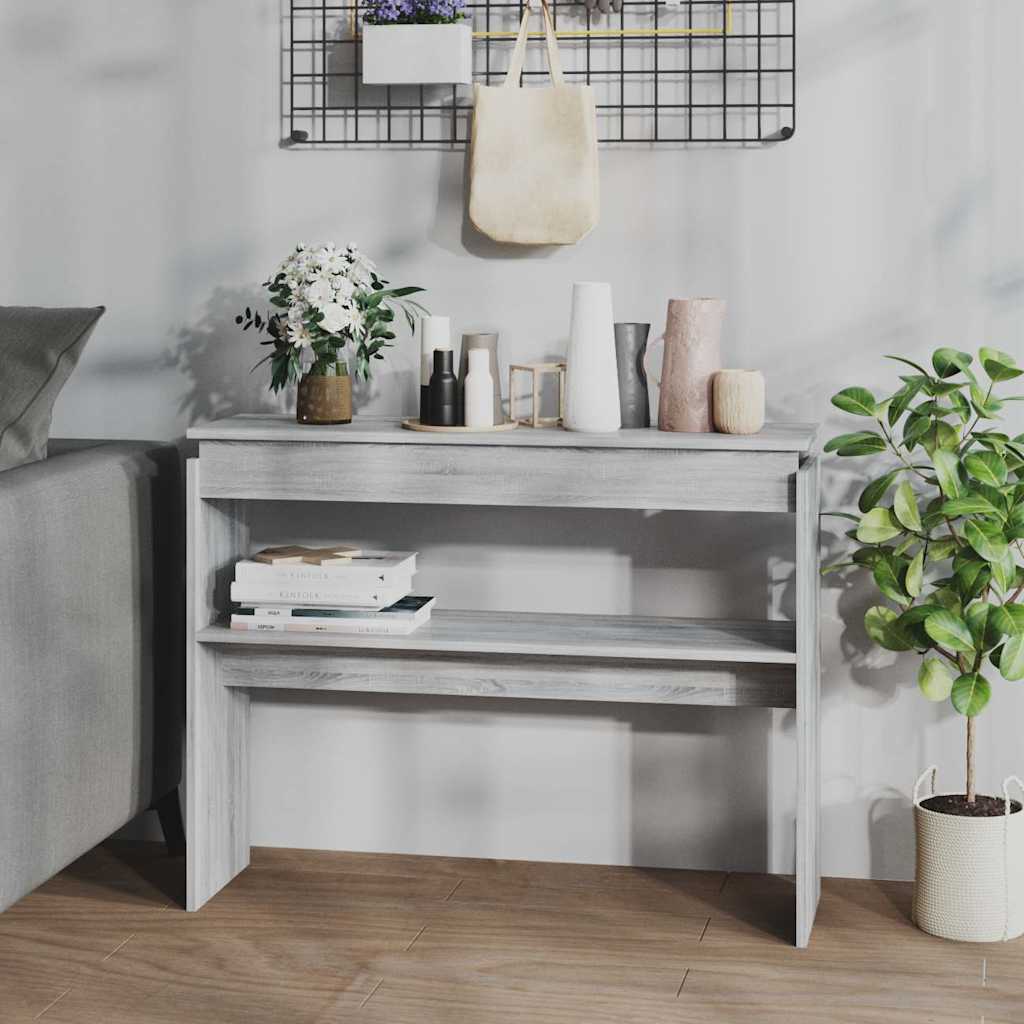 Table console Sonoma gris 102x30x80 cm Bois d'ingénierie - XIOS
