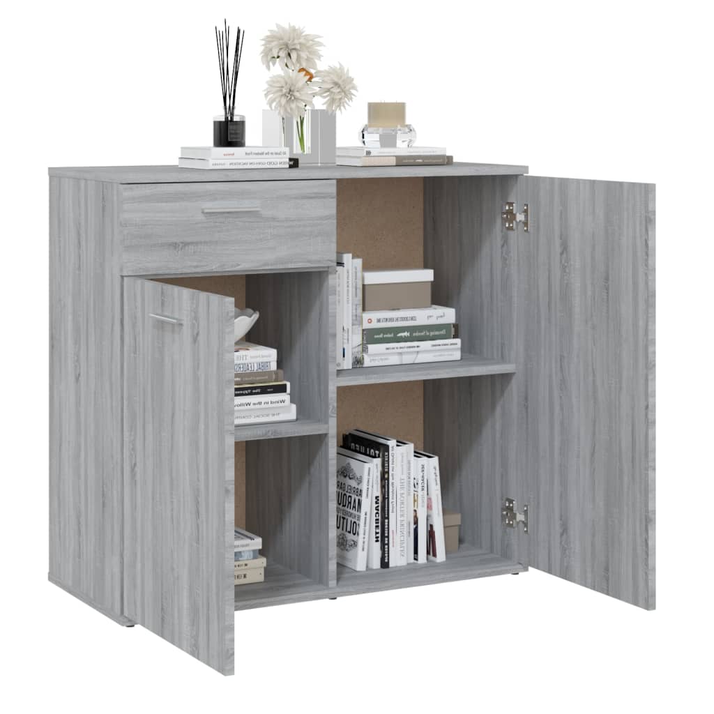 Buffet Sonoma gris 80x36x75 cm Bois d'ingénierie - XIOS