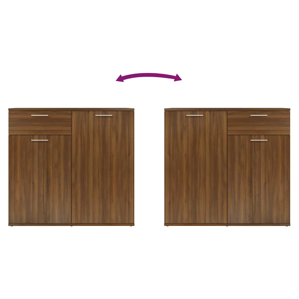 Buffet Chêne marron 80x36x75 cm Bois d'ingénierie - XIOS