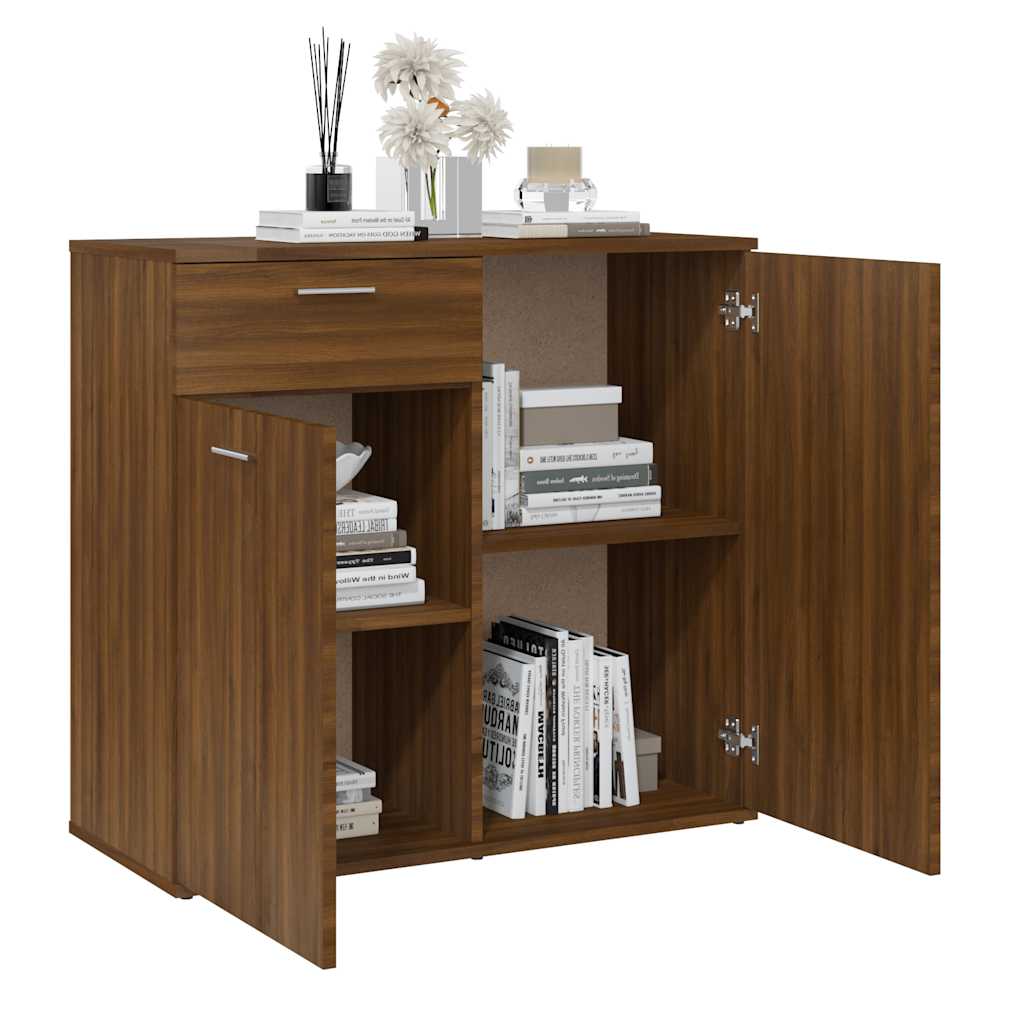 Buffet Chêne marron 80x36x75 cm Bois d'ingénierie - XIOS