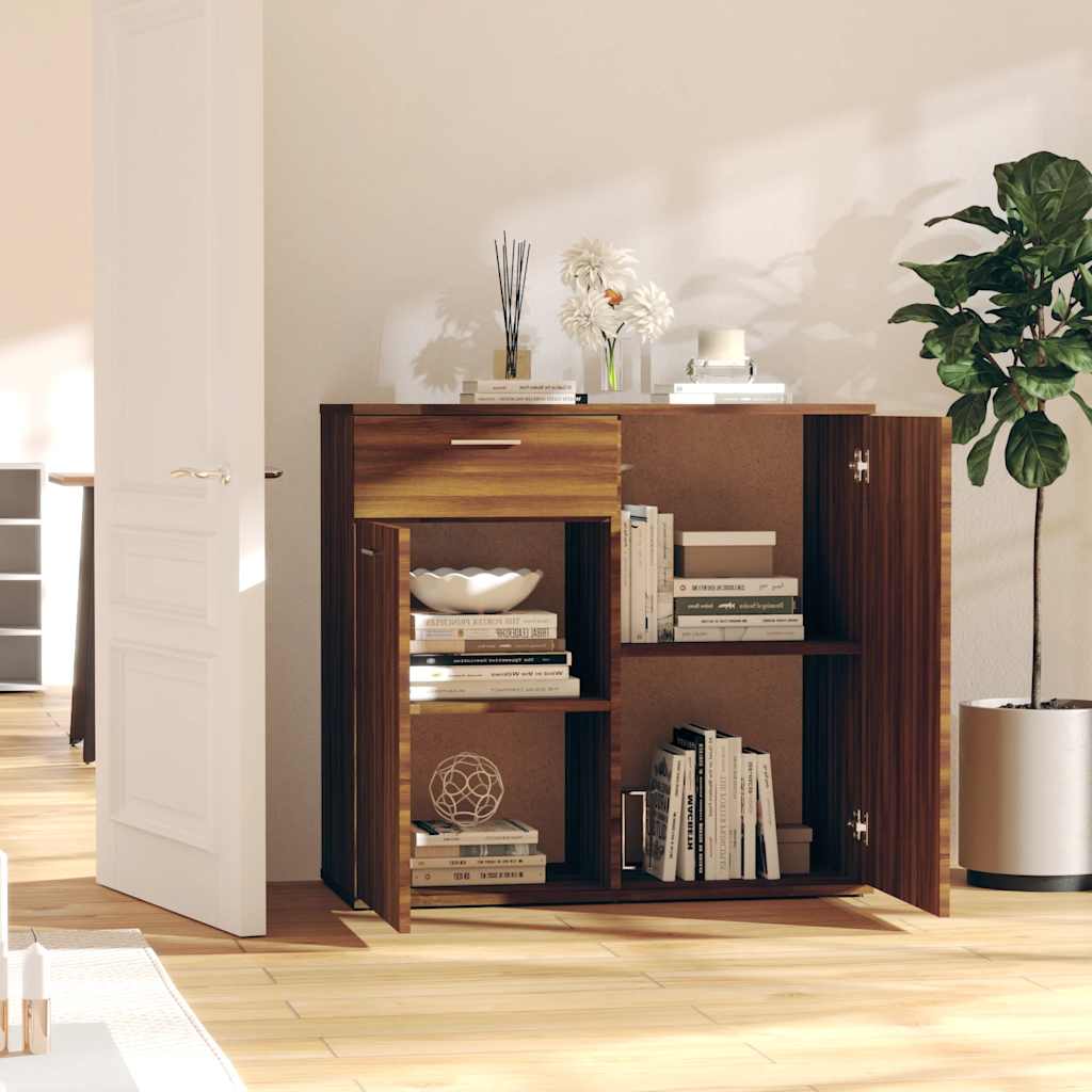 Buffet Chêne marron 80x36x75 cm Bois d'ingénierie - XIOS