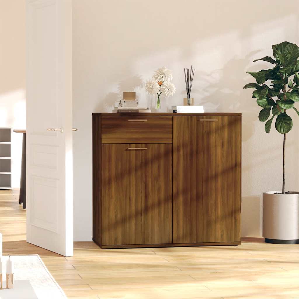 Buffet Chêne marron 80x36x75 cm Bois d'ingénierie - XIOS