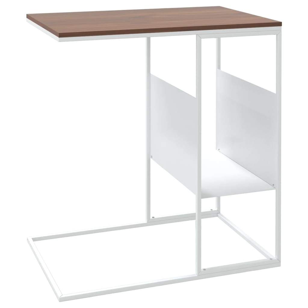 Table d'appoint Blanc 55x36x59,5 cm Bois d'ingénierie - XIOS