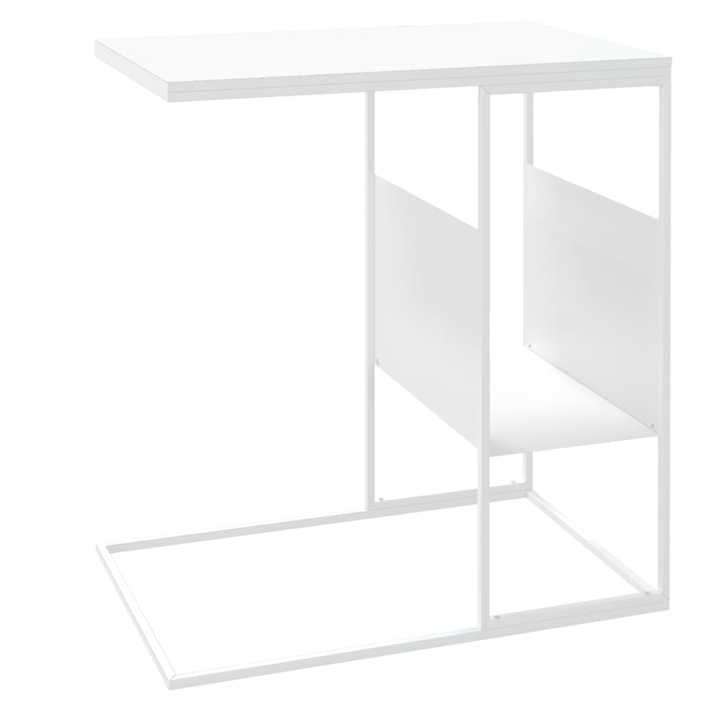 Table d'appoint Blanc 55x36x59,5 cm Bois d'ingénierie - XIOS