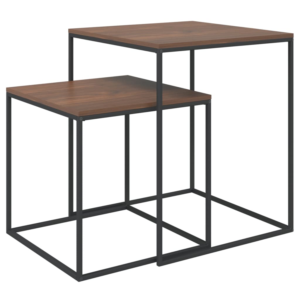 Ensemble de table basse 2 pcs Bois d'ingénierie et métal - XIOS