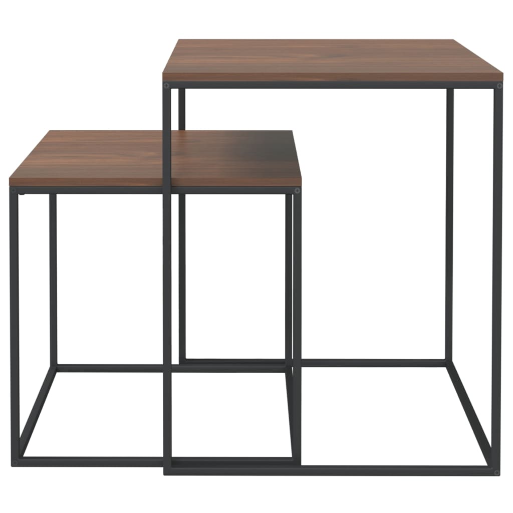 Ensemble de table basse 2 pcs Bois d'ingénierie et métal - XIOS
