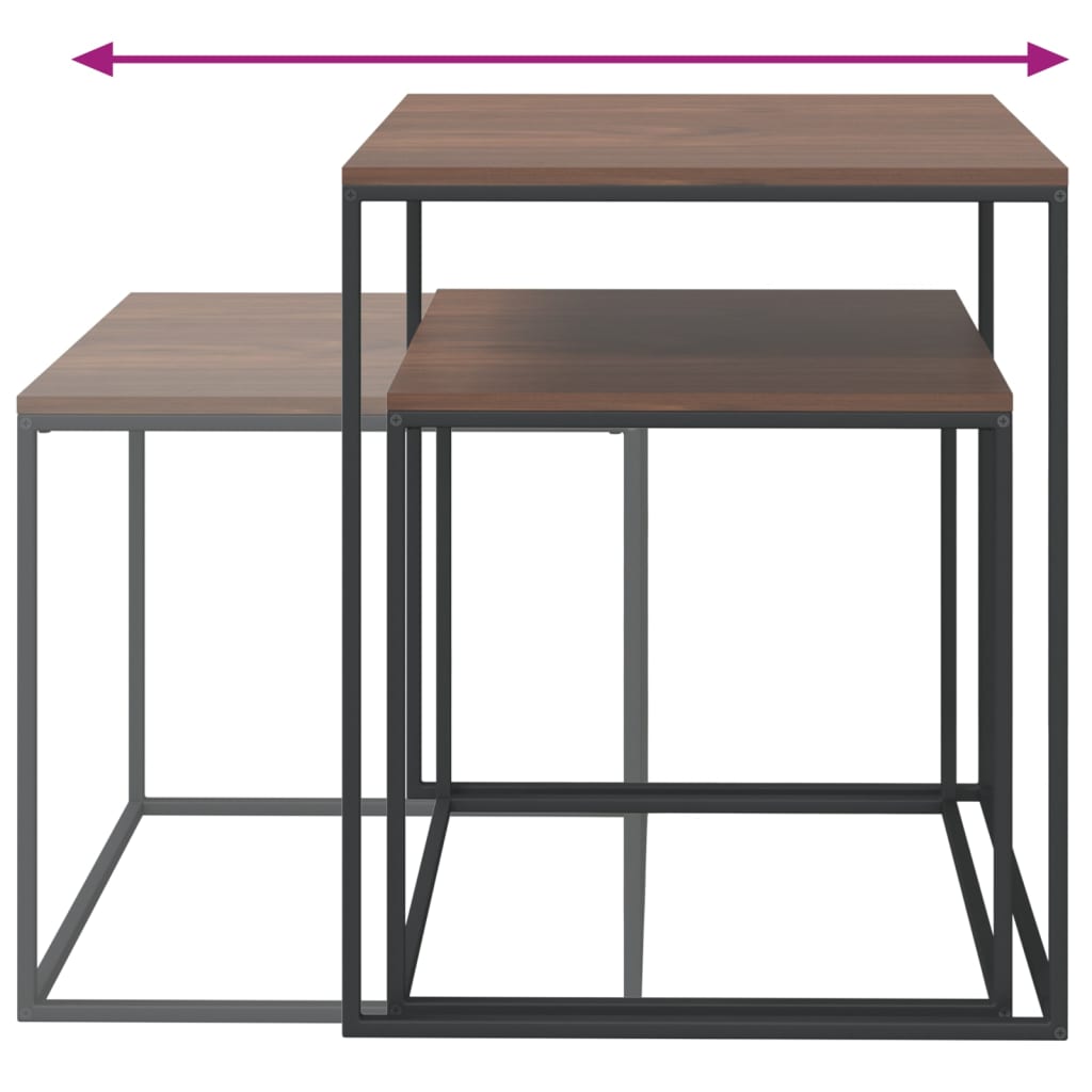 Ensemble de table basse 2 pcs Bois d'ingénierie et métal - XIOS