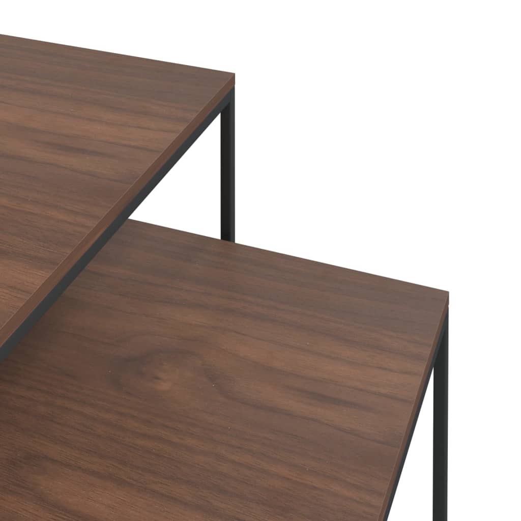Ensemble de table basse 2 pcs Bois d'ingénierie et métal - XIOS