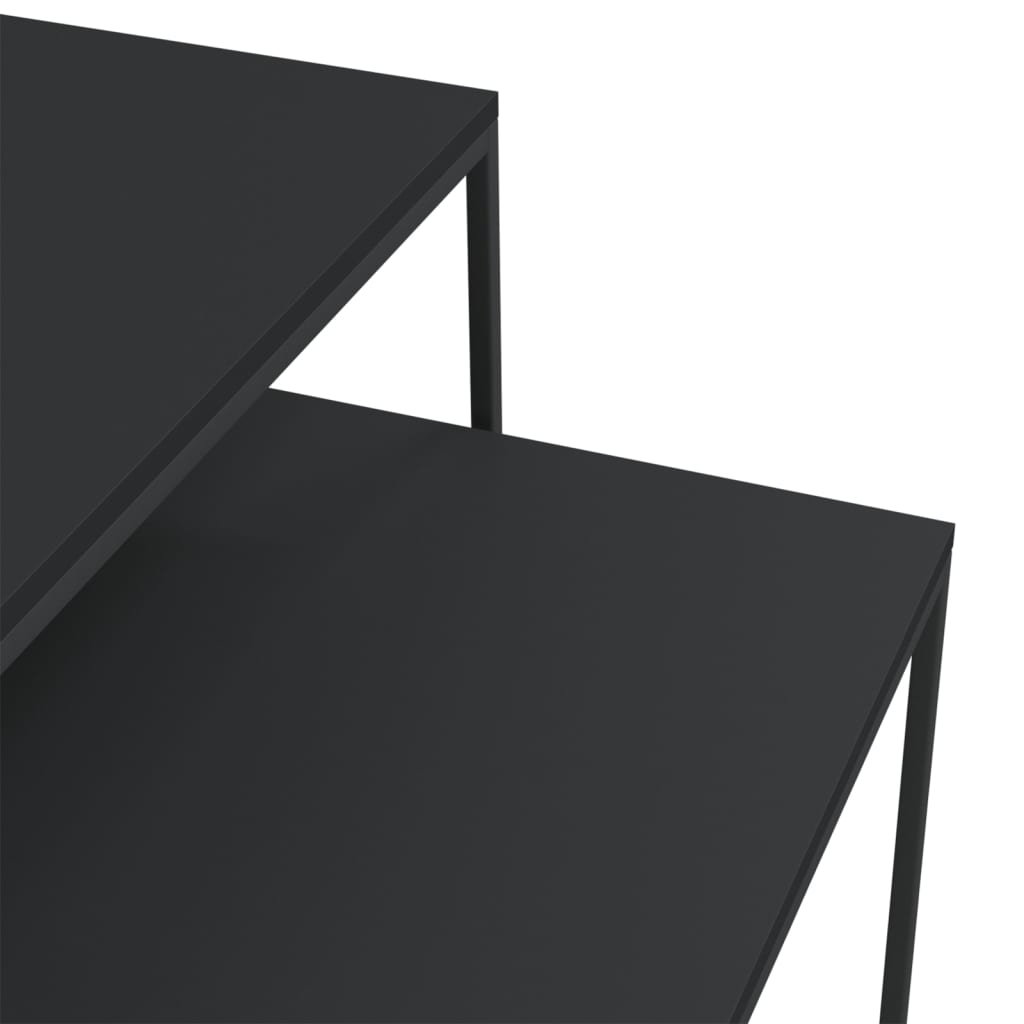 Ensemble de table basse 2 pcs Bois d'ingénierie et métal - XIOS