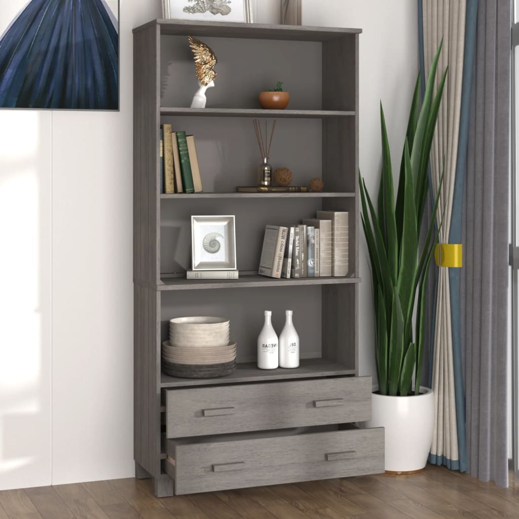 Buffet HAMAR Bois massif de pin Gris clair - XIOS