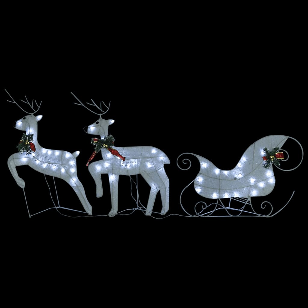 Décoration de Noël Renne et traîneau 100 LED extérieur blanc - XIOS