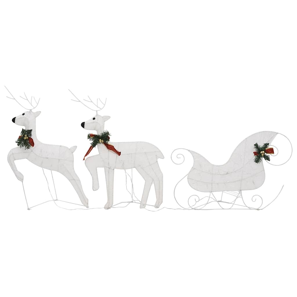 Décoration de Noël Renne et traîneau 140 LED extérieur blanc - XIOS