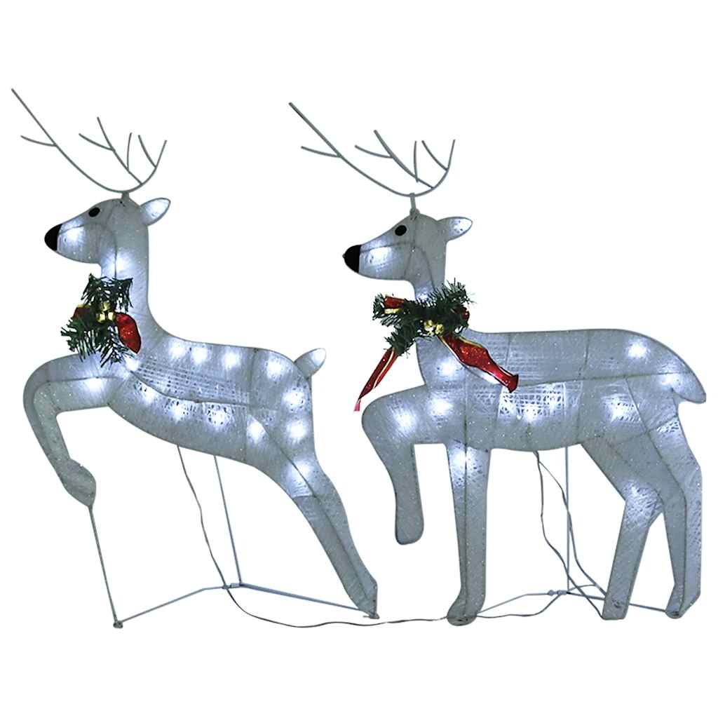 Décoration de Noël Renne et traîneau 140 LED extérieur blanc - XIOS