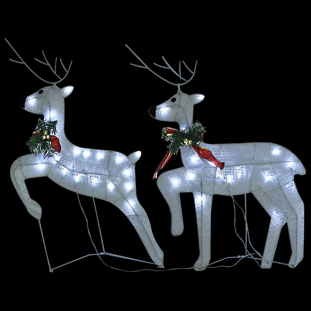 Décoration de Noël Renne et traîneau 140 LED extérieur blanc - XIOS