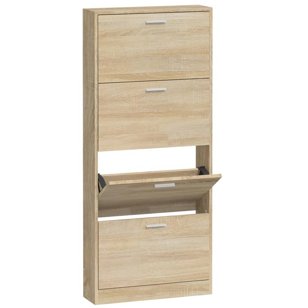 Armoire à chaussures Chêne 59x17x150 cm Bois d'ingénierie - XIOS