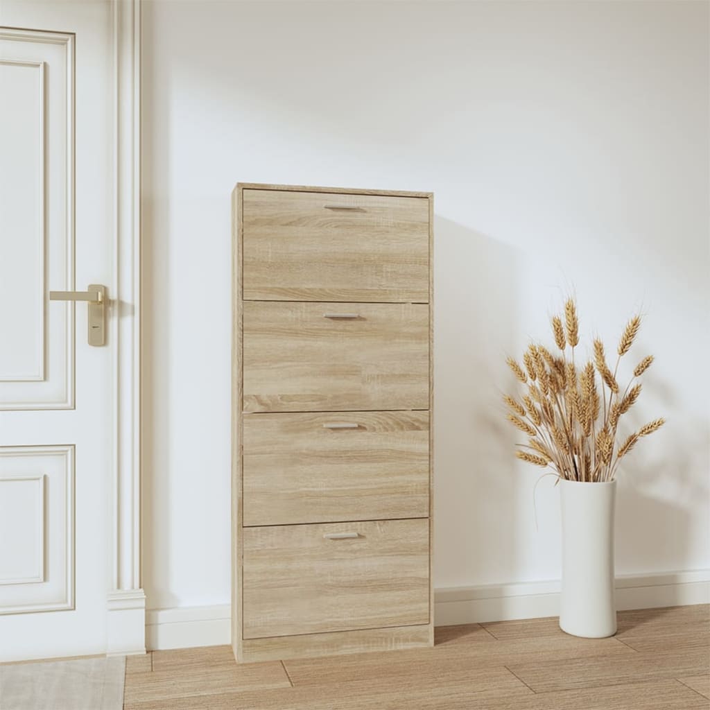 Armoire à chaussures Chêne 59x17x150 cm Bois d'ingénierie - XIOS