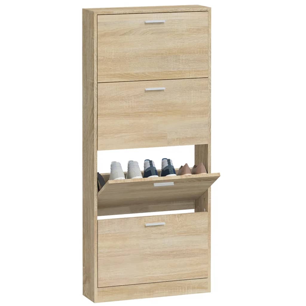 Armoire à chaussures Chêne 59x17x150 cm Bois d'ingénierie - XIOS