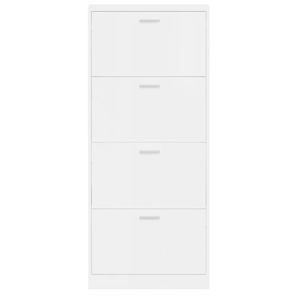 Armoire à chaussure Blanc brillant 59x17x150 cm Bois ingénierie - XIOS