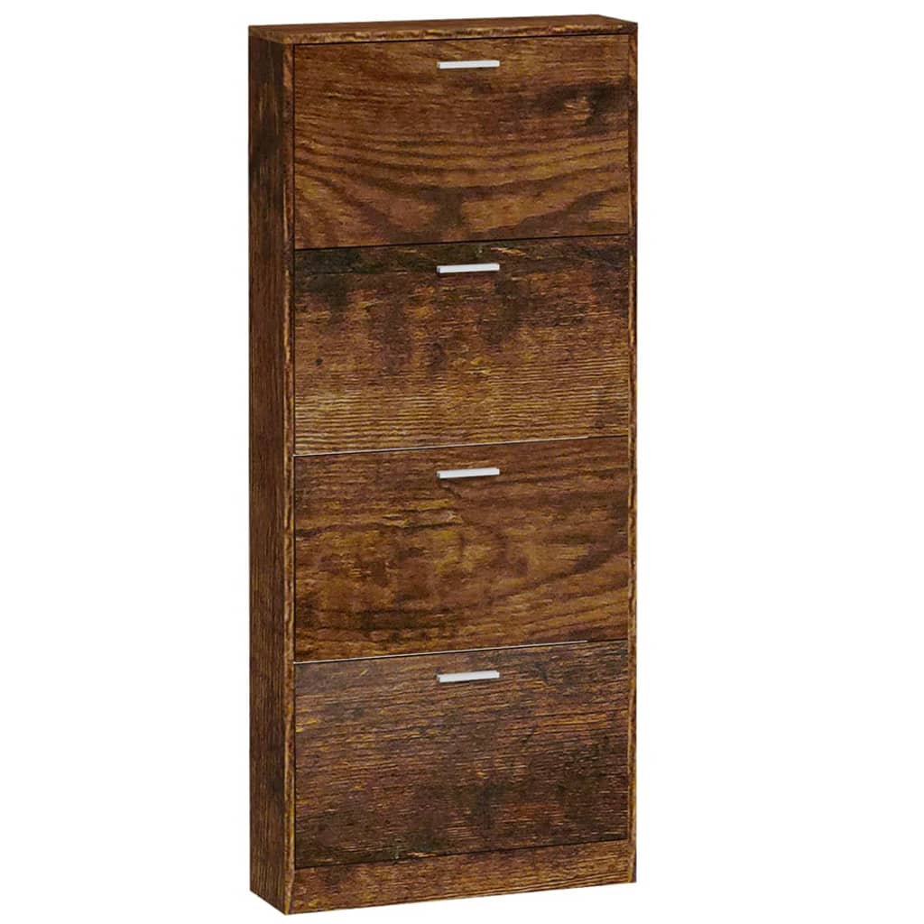 Armoire à chaussures Chêne fumé 59x17x150 cm Bois d'ingénierie - XIOS