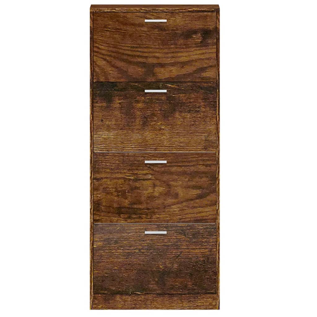 Armoire à chaussures Chêne fumé 59x17x150 cm Bois d'ingénierie - XIOS