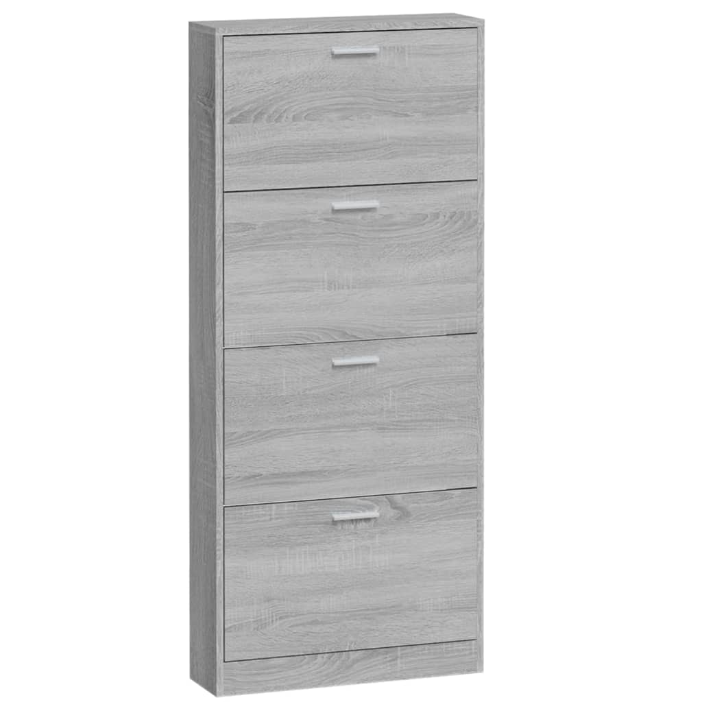 Armoire à chaussures Sonoma gris 59x17x150 cm Bois d'ingénierie - XIOS