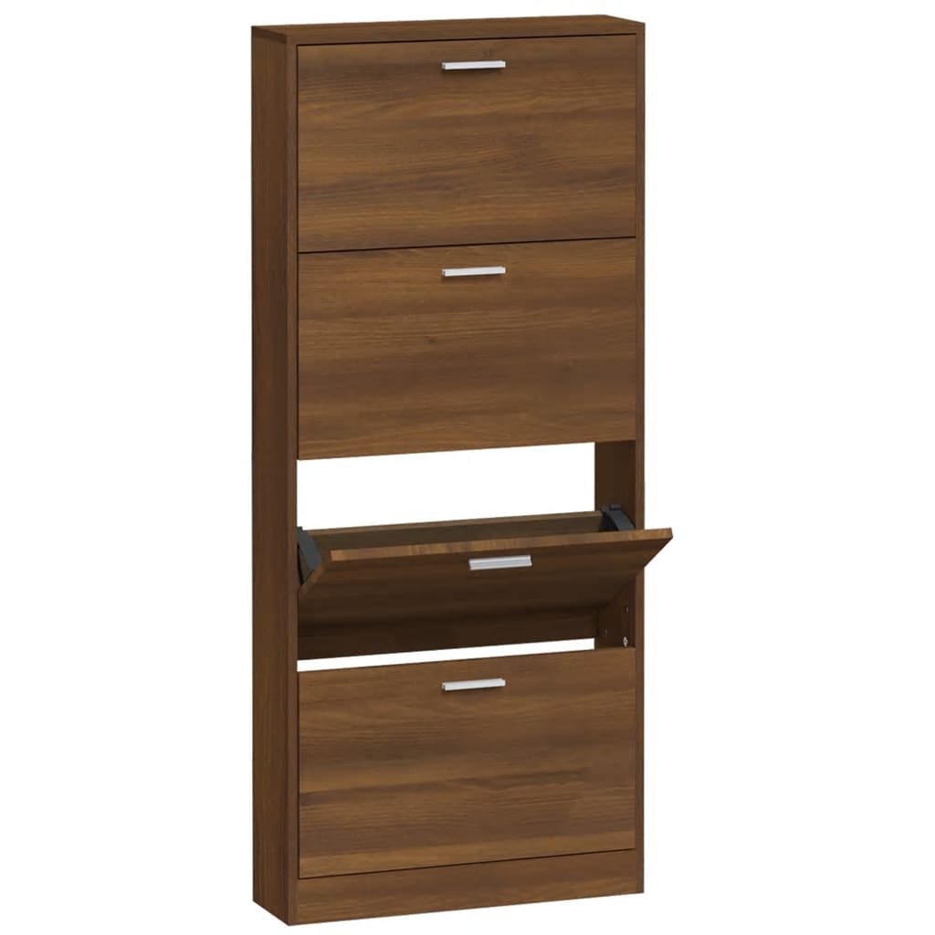 Armoire à chaussures Chêne marron 59x17x150cm Bois d'ingénierie - XIOS