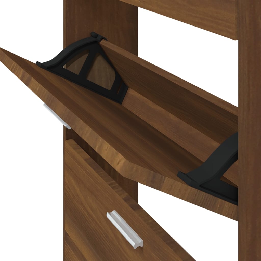 Armoire à chaussures Chêne marron 59x17x150cm Bois d'ingénierie - XIOS