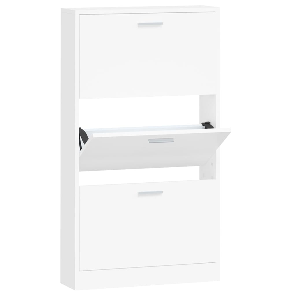 Armoire à chaussures Blanc 59x17x108 cm Bois d'ingénierie - XIOS