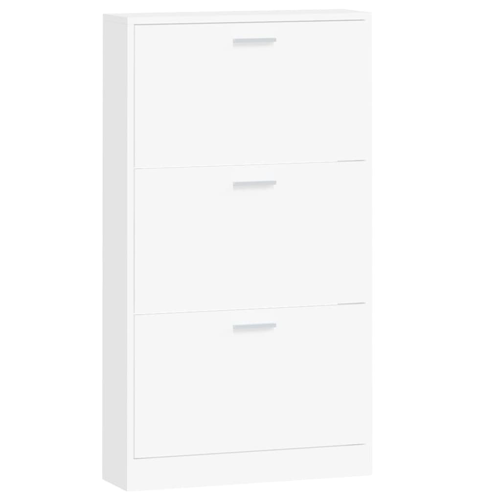 Armoire à chaussures Blanc 59x17x108 cm Bois d'ingénierie - XIOS
