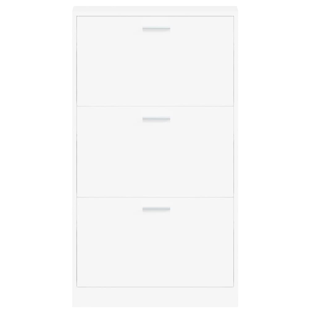 Armoire à chaussures Blanc 59x17x108 cm Bois d'ingénierie - XIOS