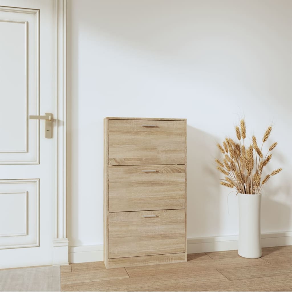 Armoire à chaussures Chêne 59x17x108 cm Bois d'ingénierie - XIOS