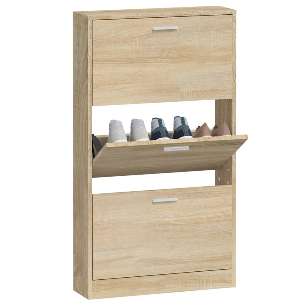 Armoire à chaussures Chêne 59x17x108 cm Bois d'ingénierie - XIOS
