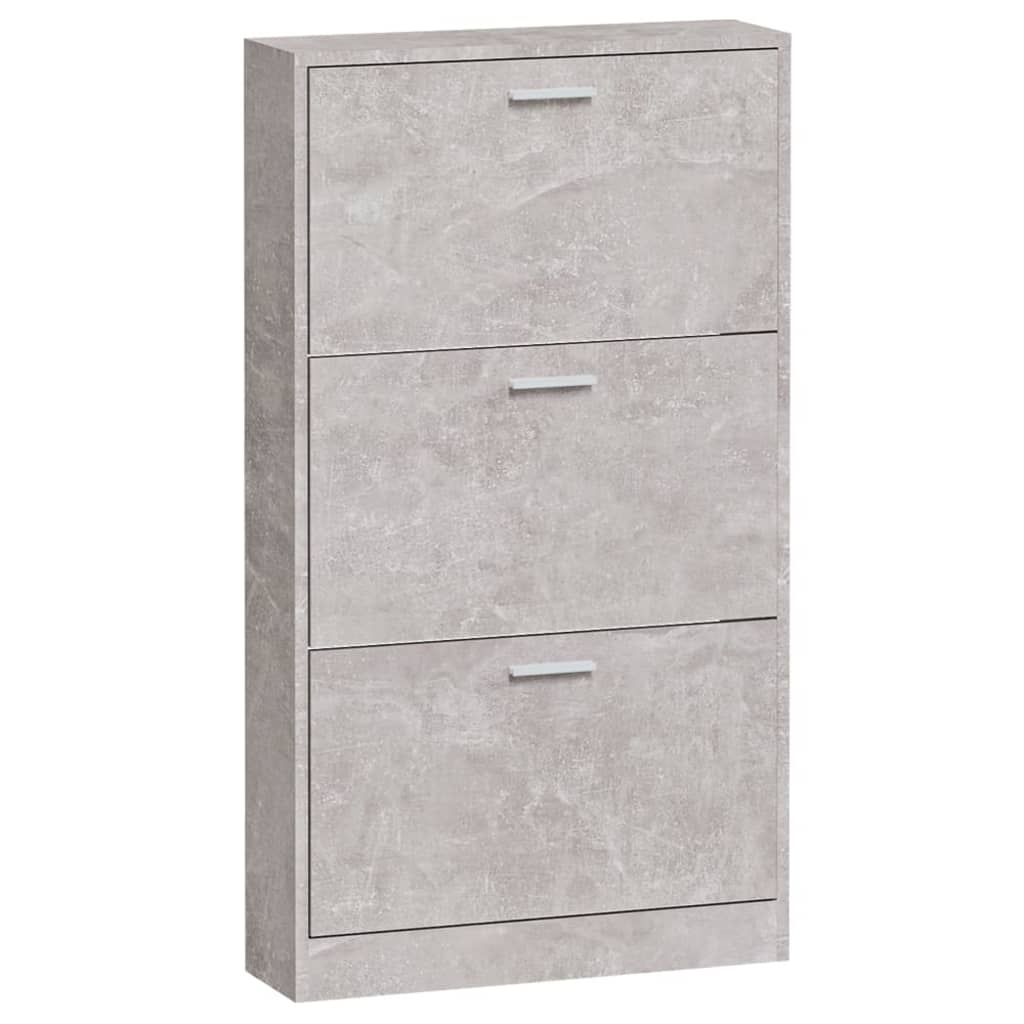 Armoire à chaussures Gris béton 59x17x108 cm Bois d'ingénierie - XIOS