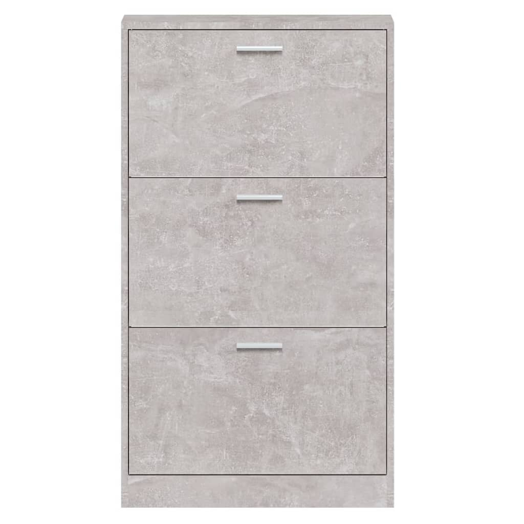 Armoire à chaussures Gris béton 59x17x108 cm Bois d'ingénierie - XIOS