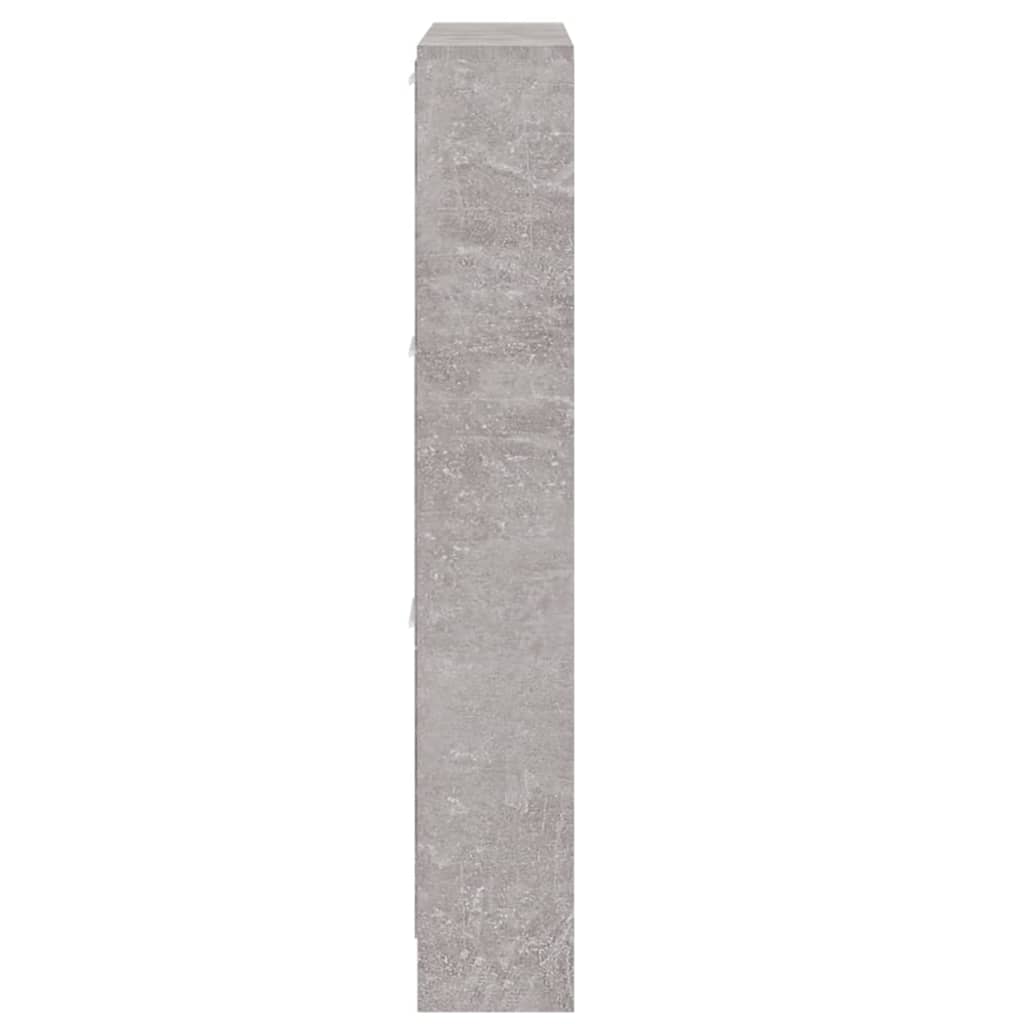 Armoire à chaussures Gris béton 59x17x108 cm Bois d'ingénierie - XIOS