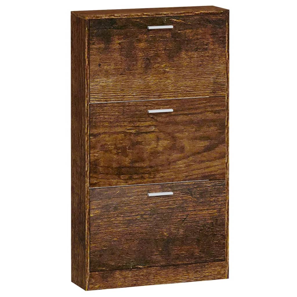 Armoire à chaussures Chêne fumé 59x17x108 cm Bois d'ingénierie - XIOS