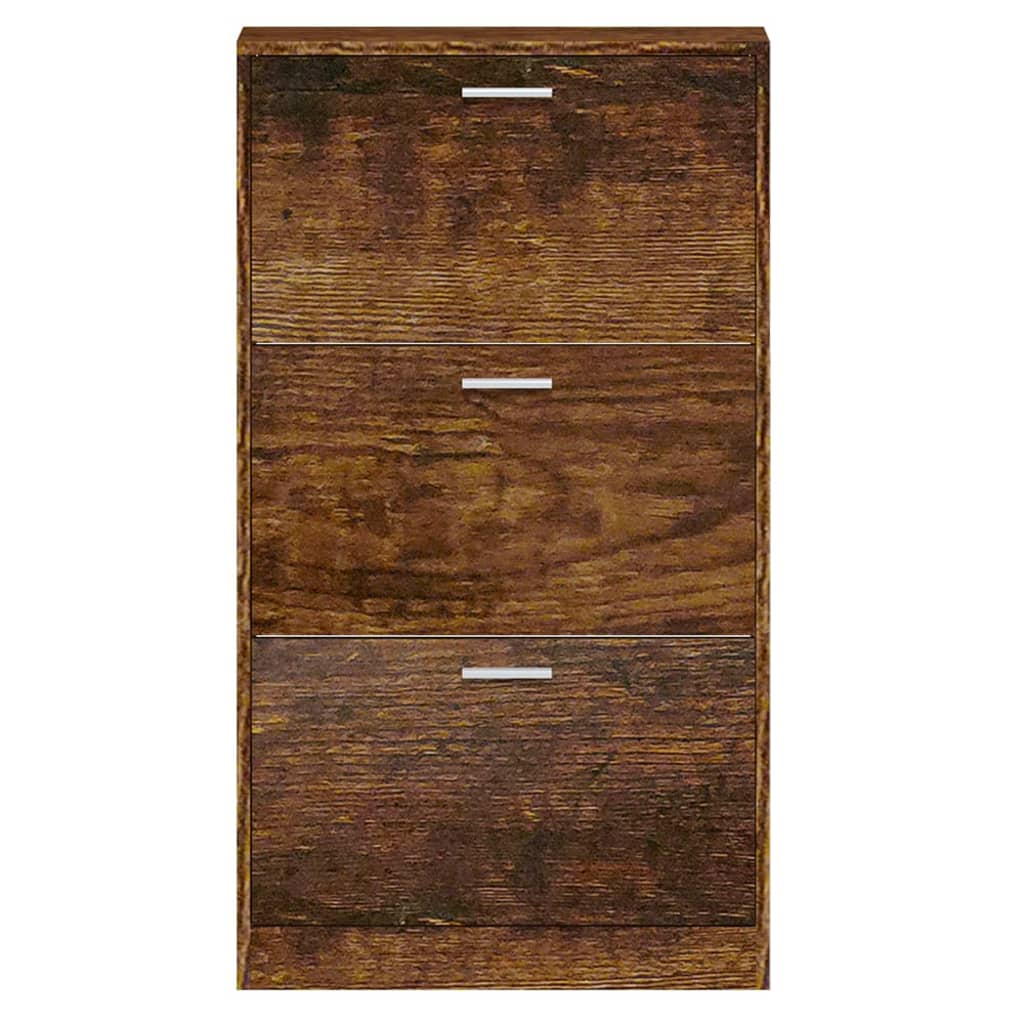Armoire à chaussures Chêne fumé 59x17x108 cm Bois d'ingénierie - XIOS