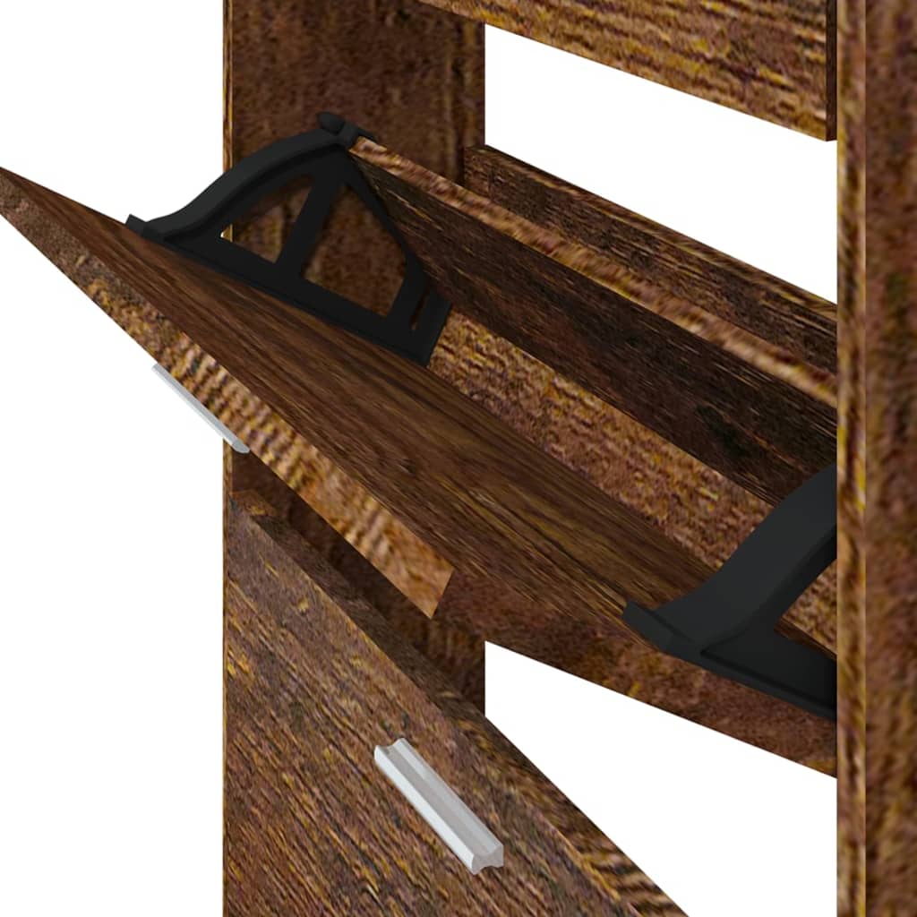 Armoire à chaussures Chêne fumé 59x17x108 cm Bois d'ingénierie - XIOS