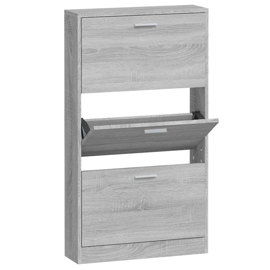 Armoire à chaussures Sonoma gris 59x17x108 cm Bois d'ingénierie - XIOS