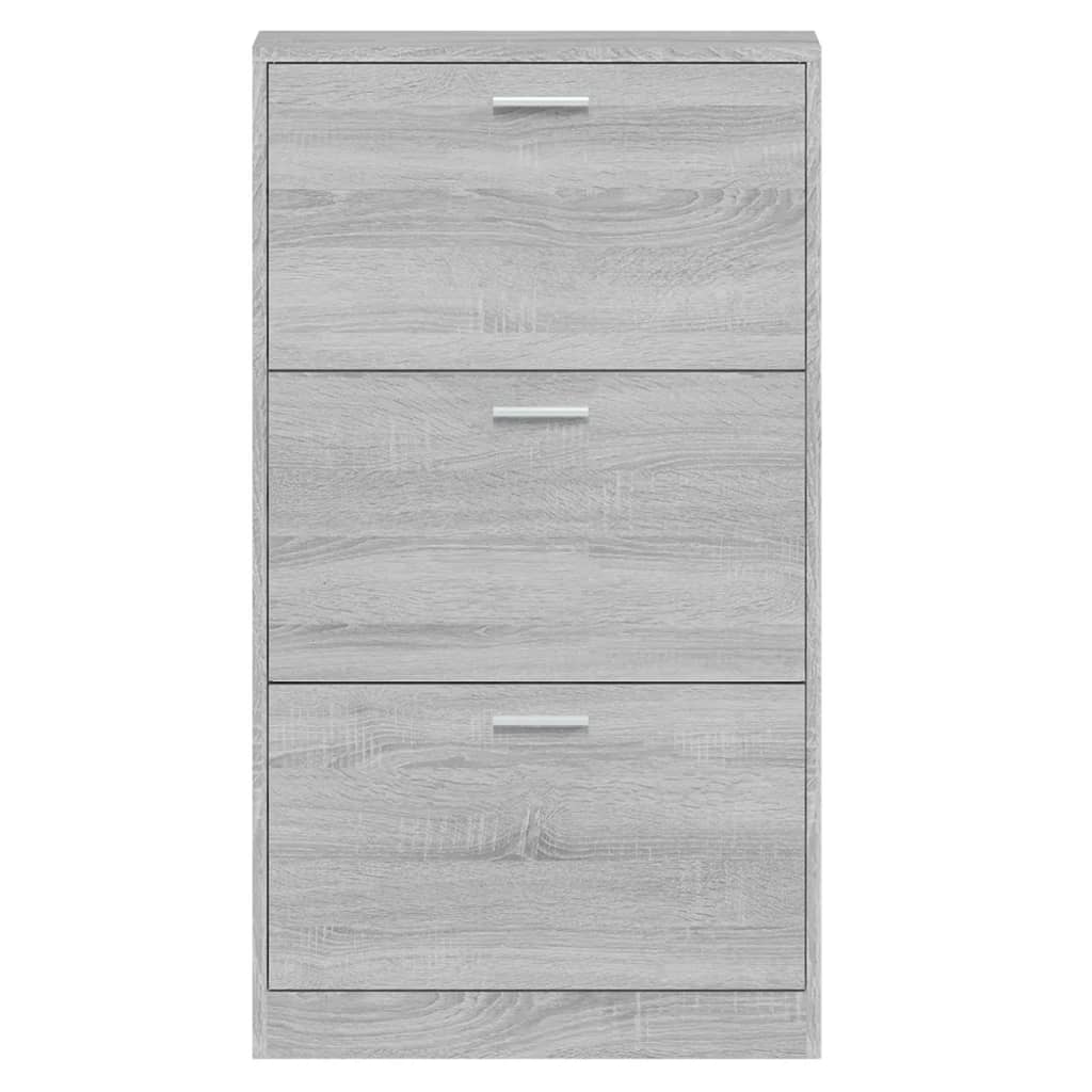 Armoire à chaussures Sonoma gris 59x17x108 cm Bois d'ingénierie - XIOS