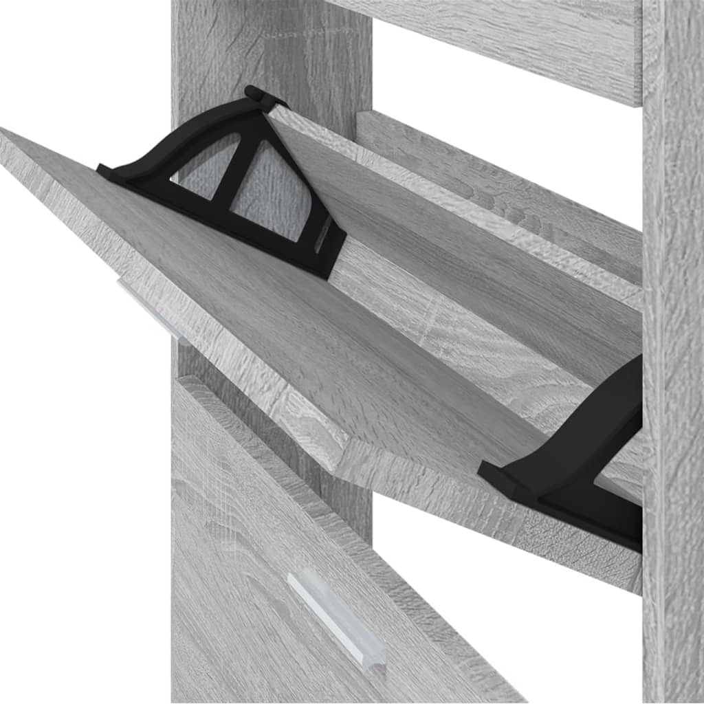 Armoire à chaussures Sonoma gris 59x17x108 cm Bois d'ingénierie - XIOS
