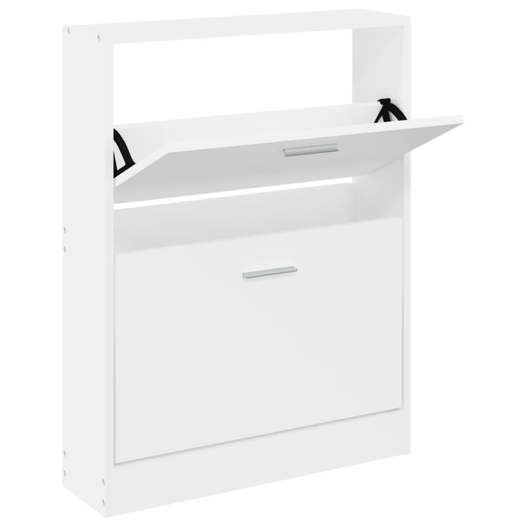 Armoire à chaussures Blanc 59x17x81 cm Bois d'ingénierie - XIOS