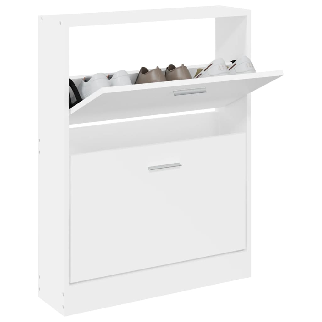 Armoire à chaussures Blanc 59x17x81 cm Bois d'ingénierie - XIOS