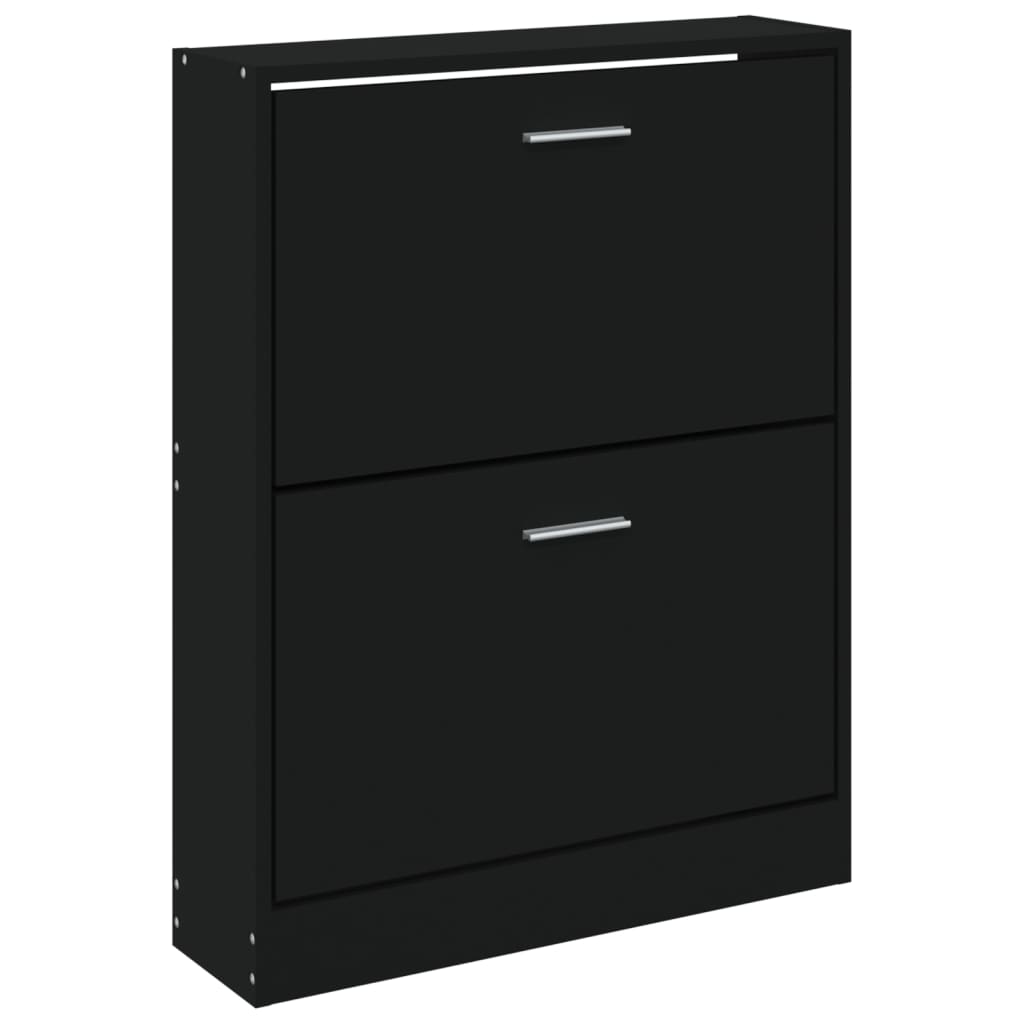 Armoire à chaussures Noir 59x17x81 cm Bois d'ingénierie - XIOS