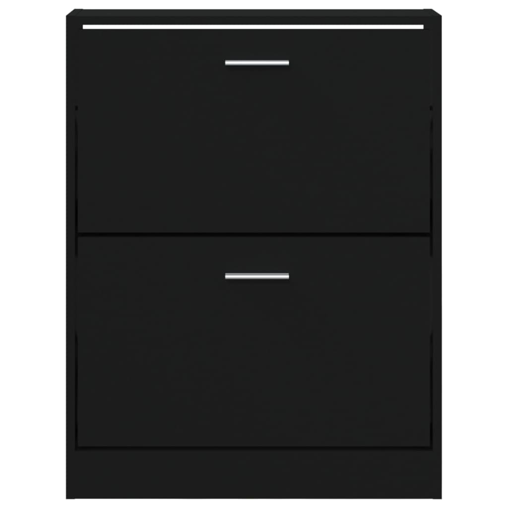 Armoire à chaussures Noir 59x17x81 cm Bois d'ingénierie - XIOS