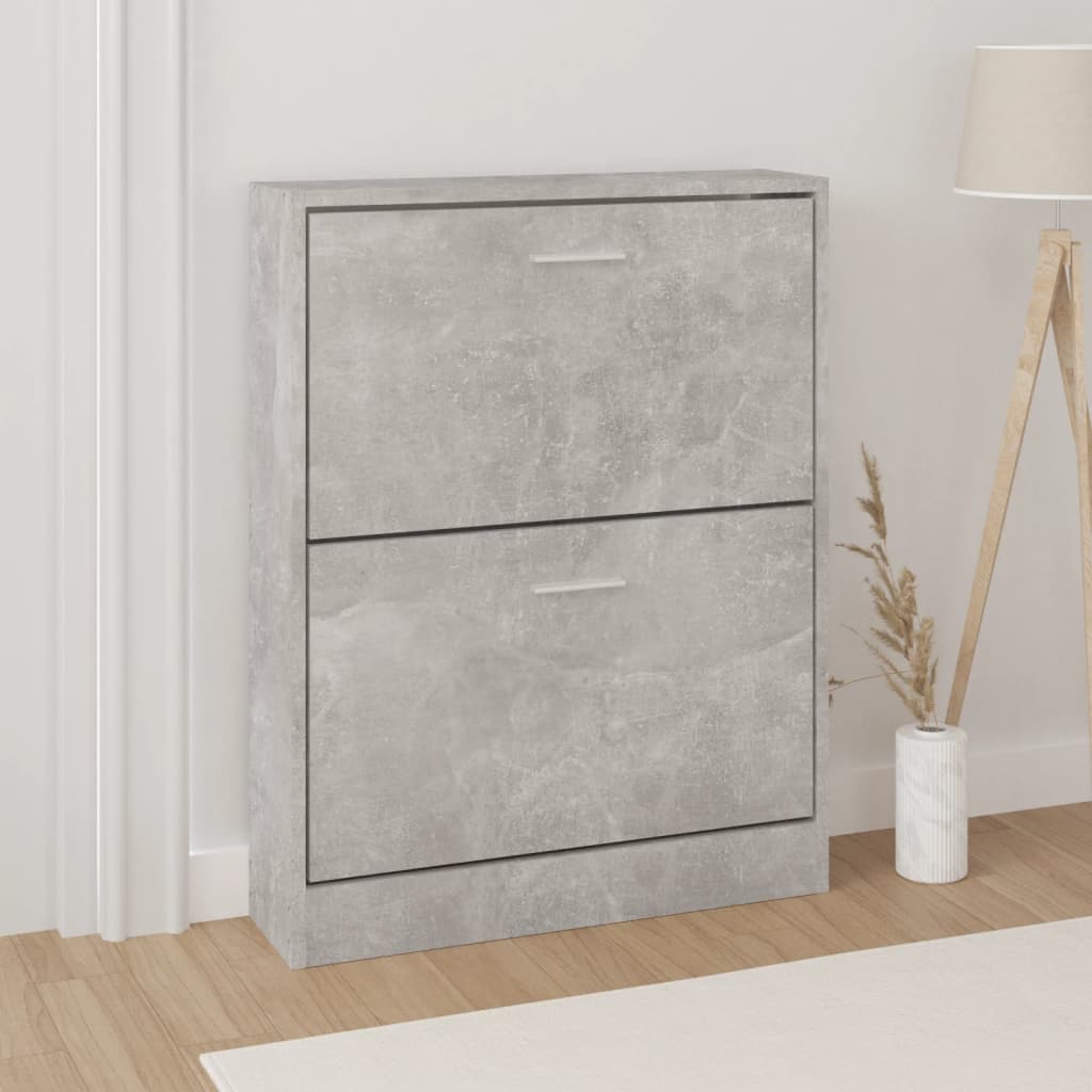 Armoire à chaussures Gris béton 59x17x81 cm Bois d'ingénierie - XIOS