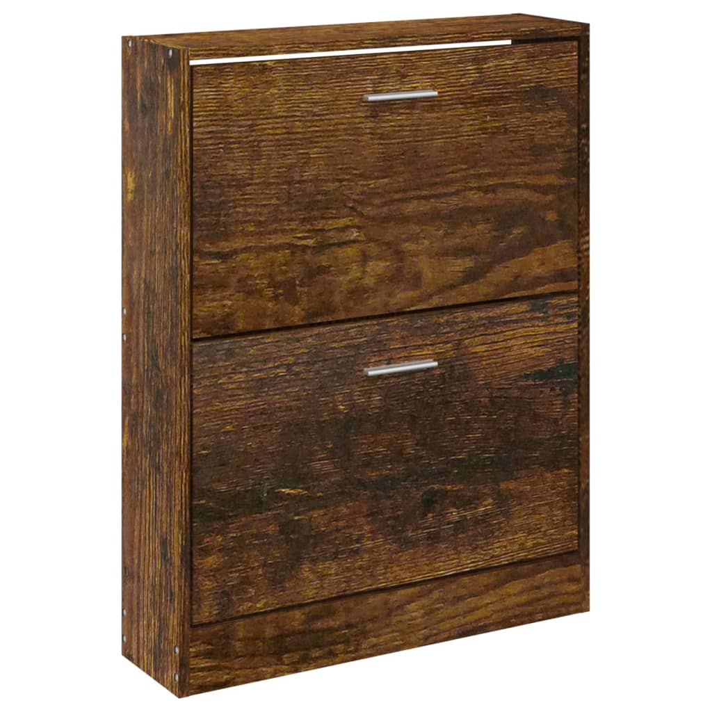 Armoire à chaussures Chêne fumé 59x17x81 cm Bois d'ingénierie - XIOS