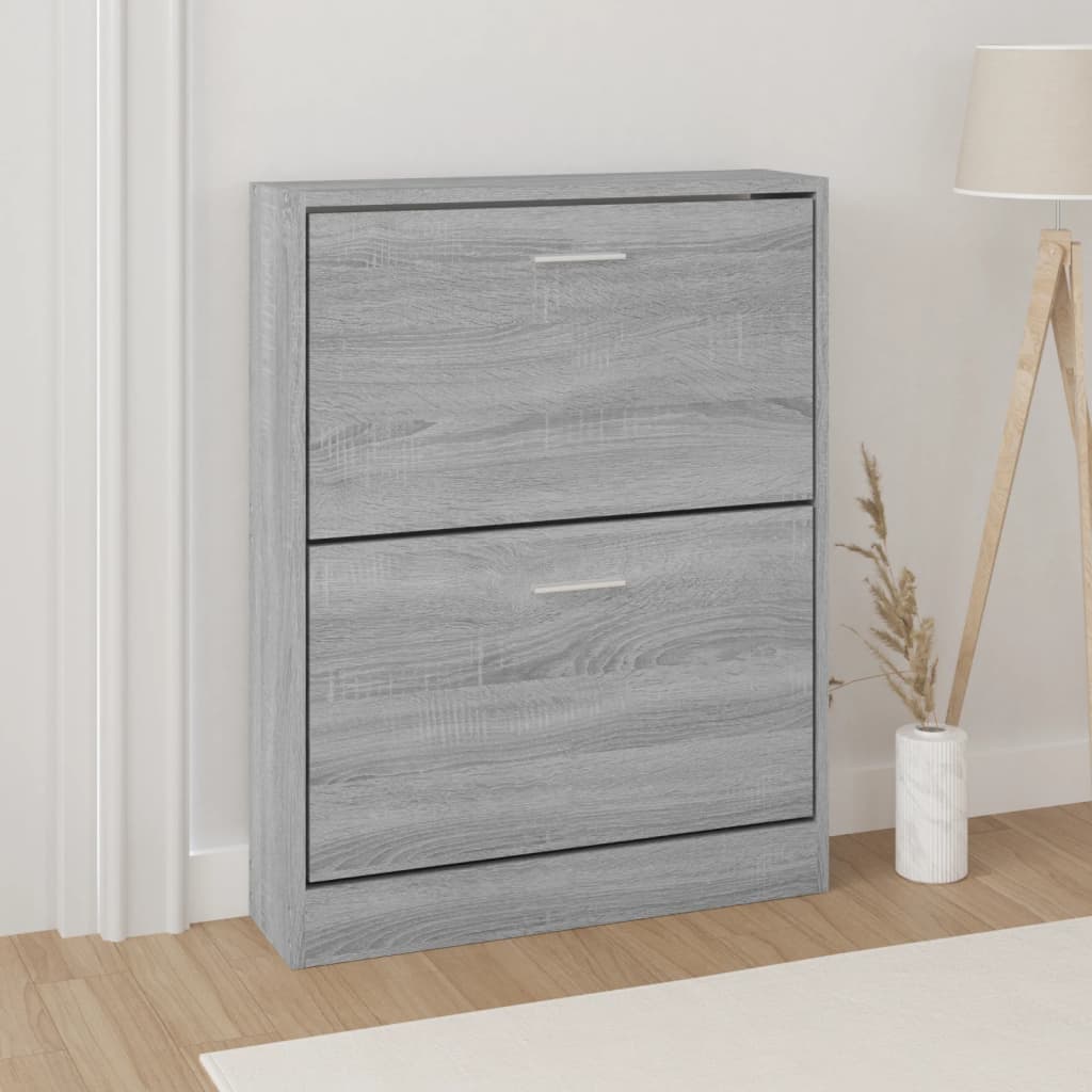 Armoire à chaussures Sonoma gris 59x17x81 cm Bois d'ingénierie - XIOS