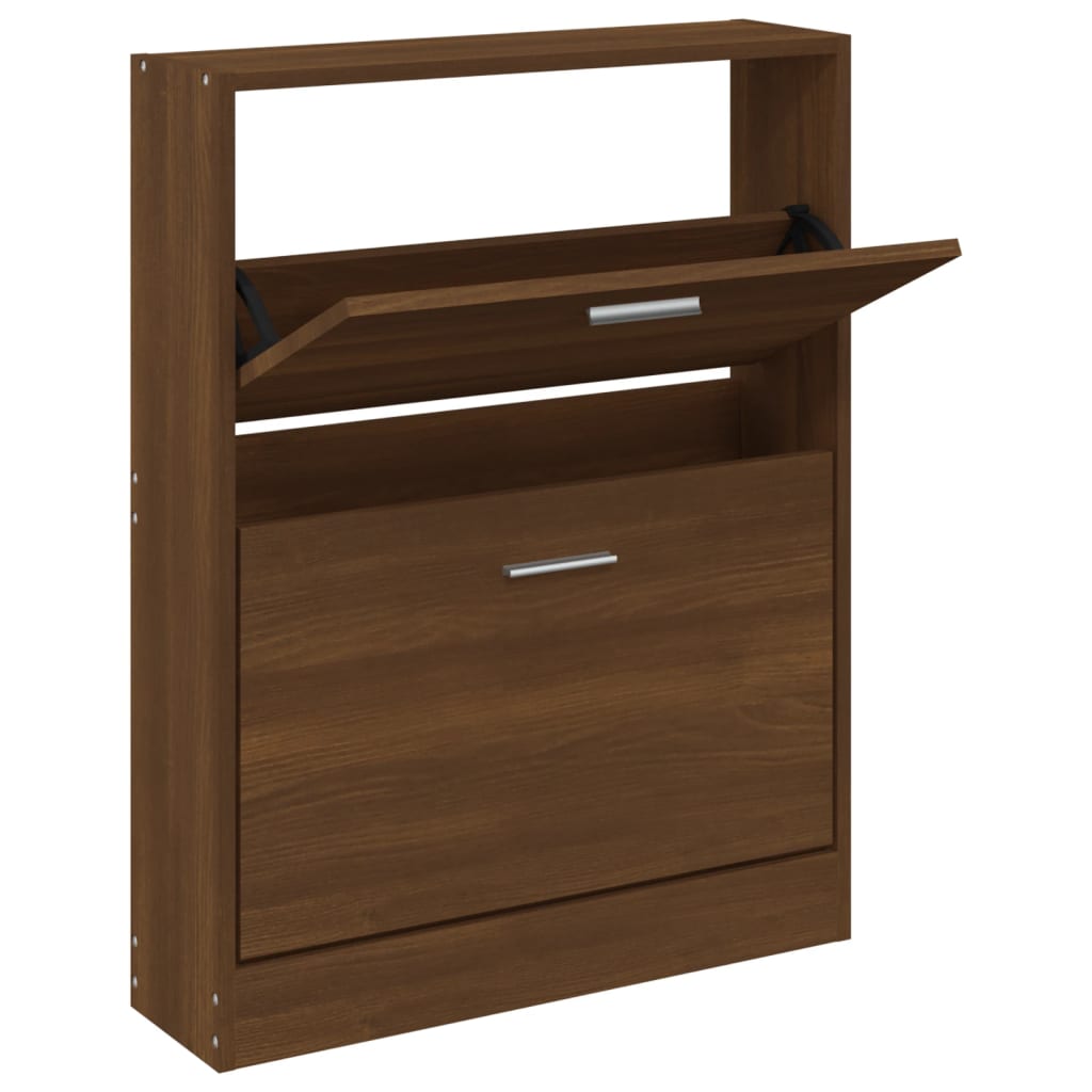 Armoire à chaussures Chêne marron 59x17x81 cm Bois d'ingénierie - XIOS