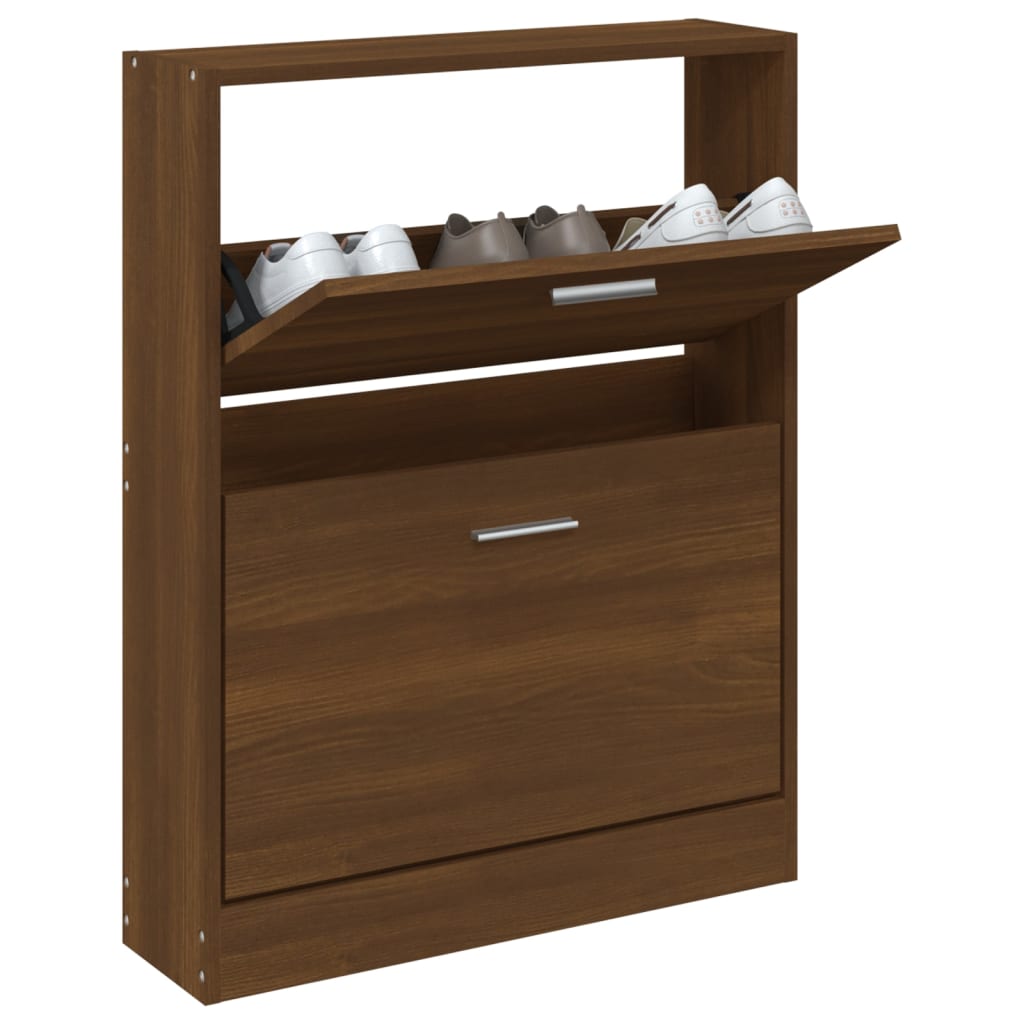 Armoire à chaussures Chêne marron 59x17x81 cm Bois d'ingénierie - XIOS